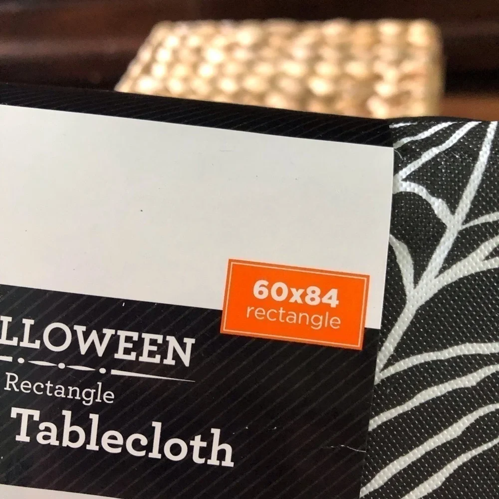 Halloween rectangle PEVA spiderweb tablecloth 60x84
